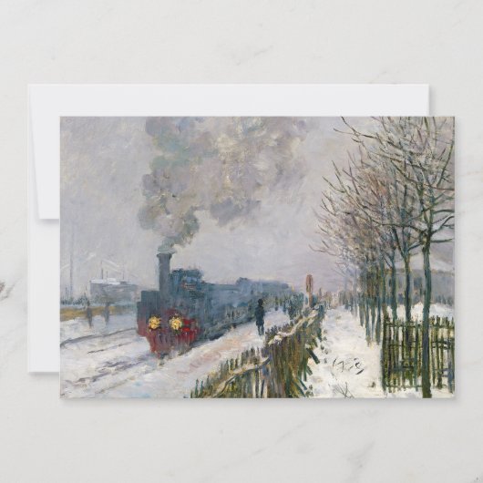 Claude Monet - Trein in in de Sneeuw / De Locomoti Bedankkaart (Voorkant)