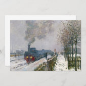 Claude Monet - Trein in in de Sneeuw / De Locomoti Bedankkaart (Voorkant / Achterkant)
