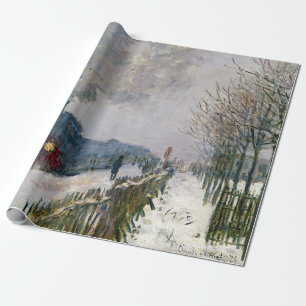 Claude Monet - Trein in in de Sneeuw / De Locomoti Cadeaupapier