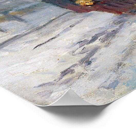 Claude Monet - Trein in in de Sneeuw / De Locomoti Poster (Hoek)
