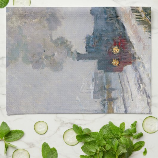 Claude Monet - Trein in in de Sneeuw / De Locomoti Theedoek (Gevouwen)