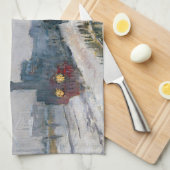 Claude Monet - Trein in in de Sneeuw / De Locomoti Theedoek (Quarter Fold)