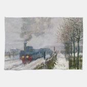 Claude Monet - Trein in in de Sneeuw / De Locomoti Theedoek (Horizontaal)