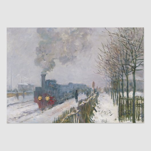 Claude Monet - Trein in in de Sneeuw / De Locomoti Tissuepapier (Voorkant)