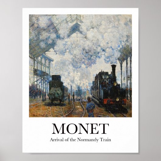 Claude Monet treinstation Poster (Voorkant)