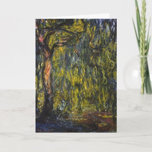 Claude Monet Treurwilg Impressionistische Kunst Kaart (Voorkant)