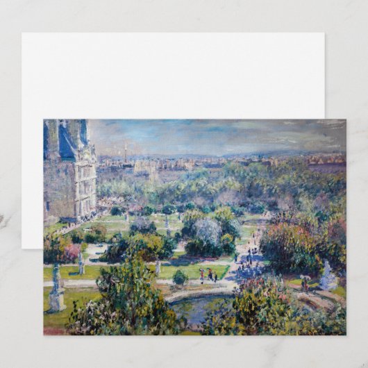 Claude Monet - Tuileries Gardens Kaart (Voorkant / Achterkant)