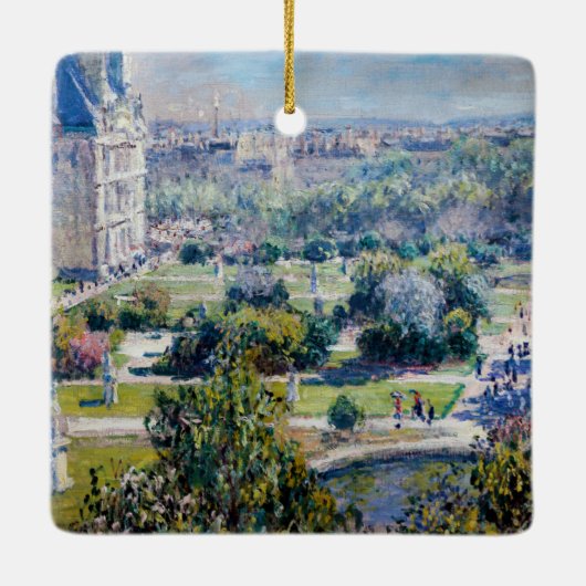 Claude Monet - Tuileries Gardens Keramisch Ornament (Achterkant)