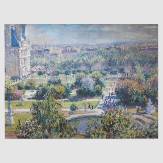 Claude Monet - Tuileries Gardens Tissuepapier (Voorkant)