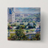 Claude Monet - Tuileries Gardens Vierkante Button 5,1 Cm (Voorkant)
