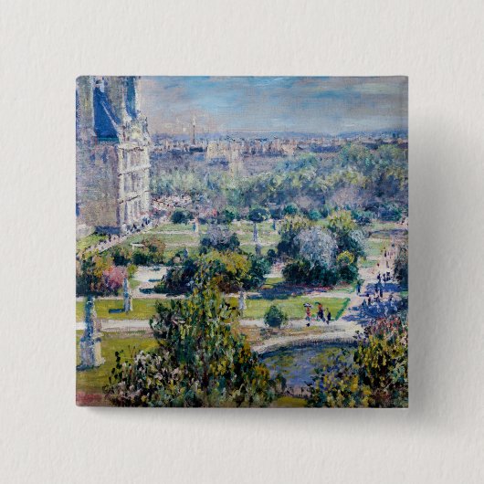 Claude Monet - Tuileries Gardens Vierkante Button 5,1 Cm (Voorkant)