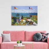 Claude Monet - Tuin bij Sainte-Adresse Canvas Afdruk (Insitu (Woonkamer))