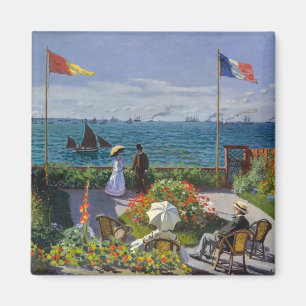 Claude Monet - Tuin bij Sainte-Adresse Magneet