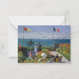 Claude Monet - Tuin bij Sainte-Adresse Notitiekaartje