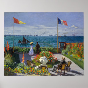 Claude Monet - Tuin bij Sainte-Adresse Poster