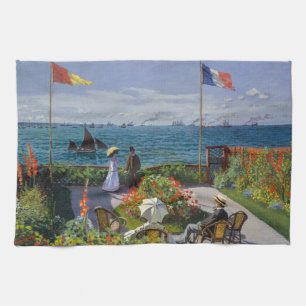 Claude Monet - Tuin bij Sainte-Adresse Theedoek