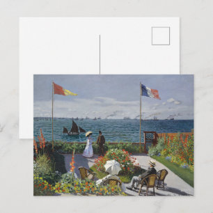 Claude Monet tuin in Sainte-Adresse Kunstprint Briefkaart