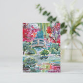 Claude Monet tuinbrug Jigzaag Pu Briefkaart (Staand voorkant)