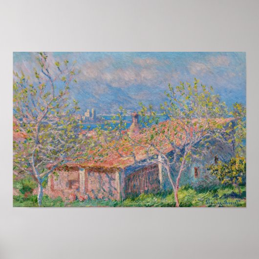 Claude Monet - Tuinmanswoning in Antibes Poster (Voorkant)