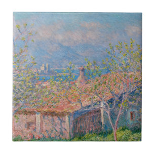 Claude Monet - Tuinmanswoning in Antibes Tegeltje
