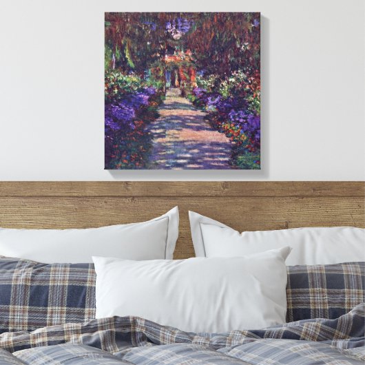 Claude Monet - tuinpad Canvas Afdruk (Insitu (Slaapkamer))