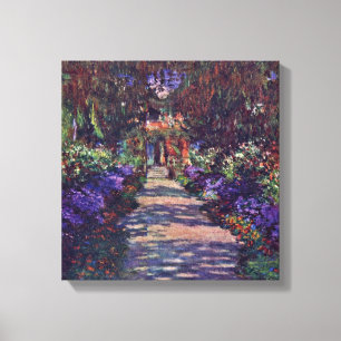 Claude Monet - tuinpad Canvas Afdruk