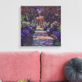Claude Monet - tuinpad Canvas Afdruk (Insitu (Woonkamer))