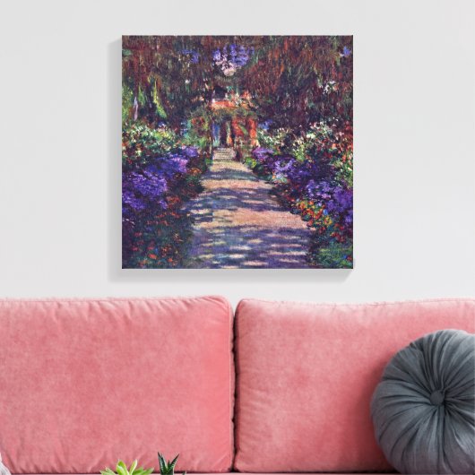 Claude Monet - tuinpad Canvas Afdruk (Insitu (Woonkamer))
