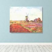 Claude Monet – Tulip fields in Holland – 1886 Canvas Afdruk (Insitu (Houten vloer))
