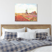 Claude Monet – Tulip fields in Holland – 1886 Canvas Afdruk (Insitu (Slaapkamer))
