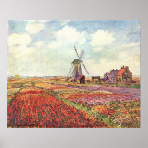 Claude Monet - Tulip fields in Nederland - 1886 Poster