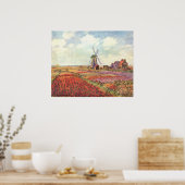 Claude Monet - Tulip fields in Nederland - 1886 Poster (Keuken)