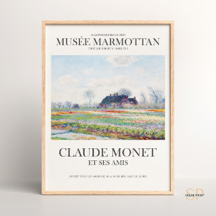 Claude Monet Tulip Fields Kunst Print Vintage