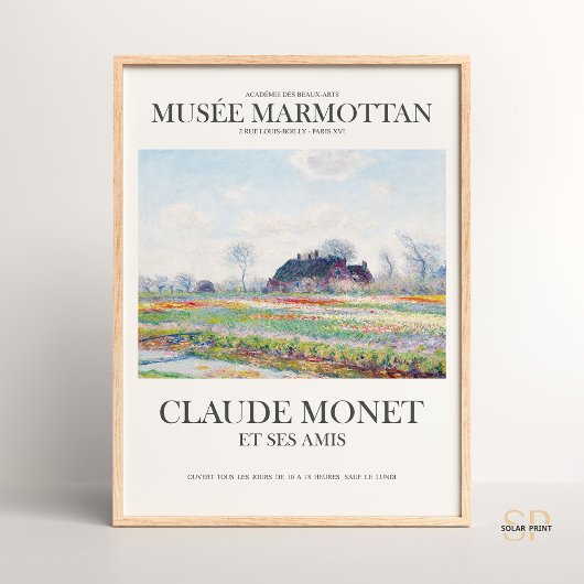 Claude Monet Tulip Fields Kunst Print Vintage