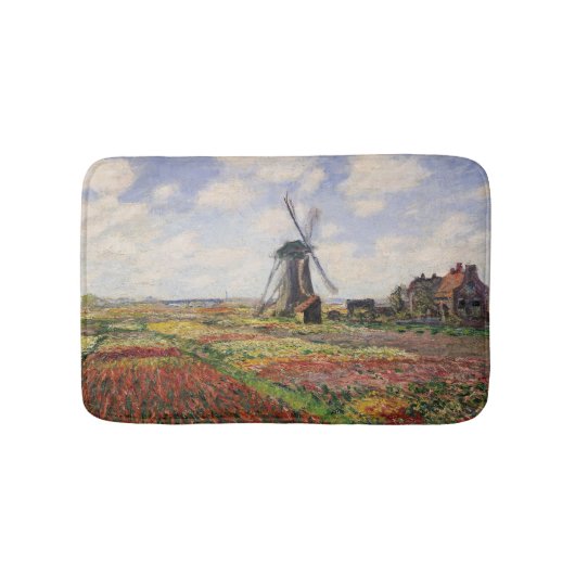 Claude Monet | Tulip Fields Rijnsburg Windmill Badmat (Voorkant)