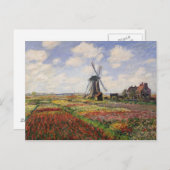 Claude Monet | Tulip Fields Rijnsburg Windmill Briefkaart (Voorkant / Achterkant)