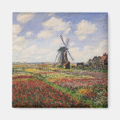 Claude Monet | Tulip Fields Rijnsburg Windmill Magneet (Voorkant)