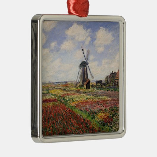 Claude Monet | Tulip Fields Rijnsburg Windmill Metalen Ornament (Rechts)