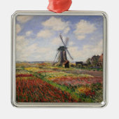 Claude Monet | Tulip Fields Rijnsburg Windmill Metalen Ornament (Voorkant)