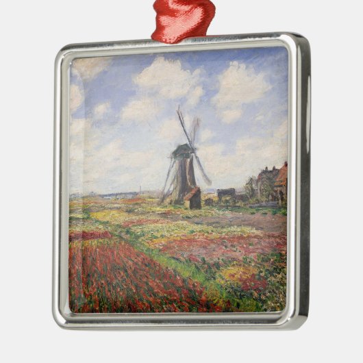 Claude Monet | Tulip Fields Rijnsburg Windmill Metalen Ornament (Links)