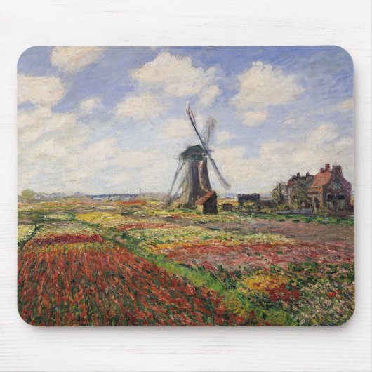 Claude Monet | Tulip Fields Rijnsburg Windmill Muismat (Voorkant)