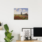Claude Monet | Tulip Fields Rijnsburg Windmill Poster (Thuiskantoor)
