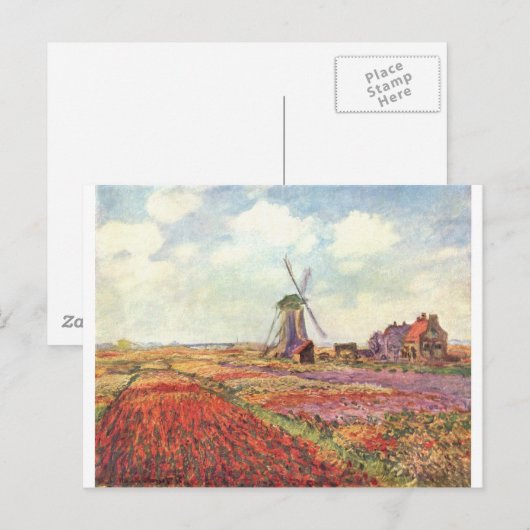 Claude Monet Tulips in Nederland Briefkaart (Voorkant / Achterkant)