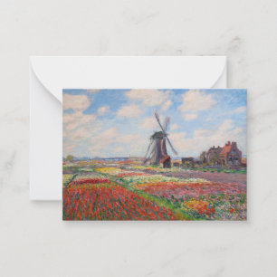 Claude Monet - Tulpenveld in Holland Notitiekaartje