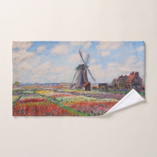 Claude Monet - Tulpenveld in Nederland Bad Handdoek (Handdoek)