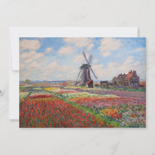 Claude Monet - Tulpenveld in Nederland Bedankkaart (Voorkant)