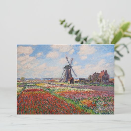 Claude Monet - Tulpenveld in Nederland Bedankkaart (Staand voorkant)