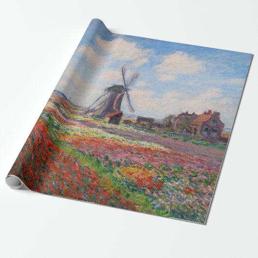 Claude Monet - Tulpenveld in Nederland Cadeaupapier (Uitgerold)