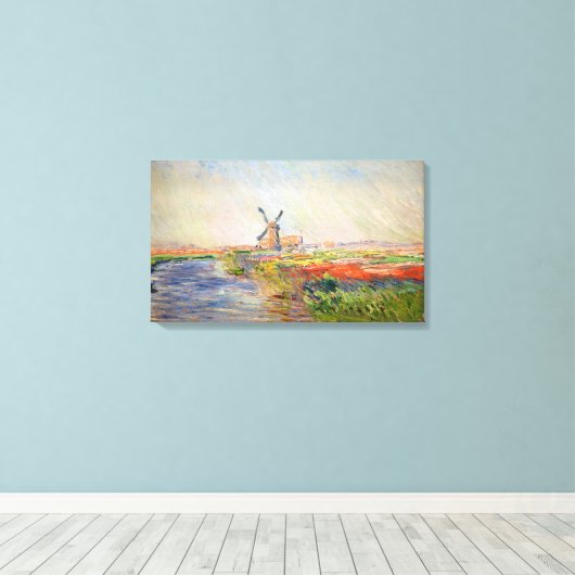 Claude Monet - Tulpenveld in Nederland Canvas Afdruk (Insitu (Houten vloer))