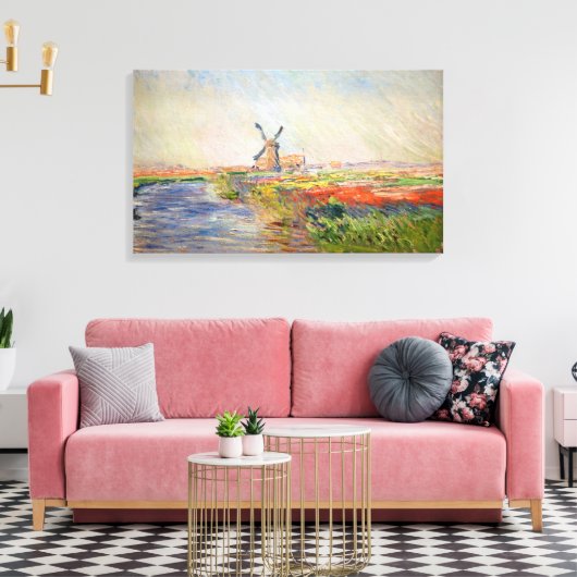 Claude Monet - Tulpenveld in Nederland Canvas Afdruk (Insitu (Woonkamer))